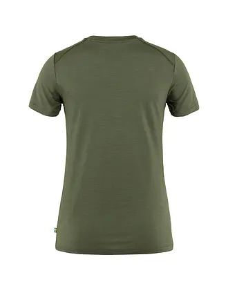 FJÄLLRÄVEN | T-shirt pour femme Abisko Wool SS W | olive